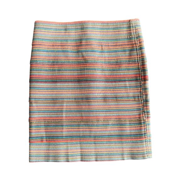 Abyss By Abby Multicolor Striped Glitter Mini Skirt S - Picture 1 of 4